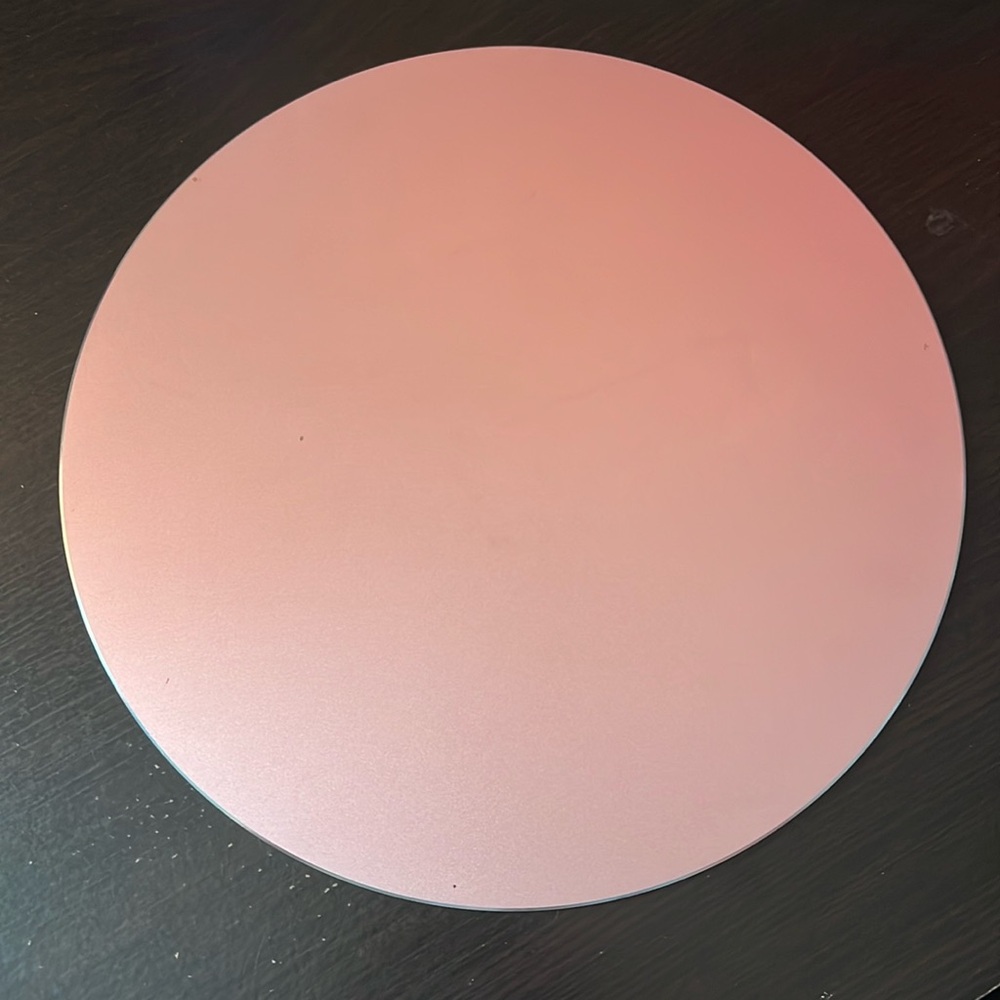 Rose Gold Aluminum Metal Mouse Pad Mat 8.66-inch Mousepad with Non-Slip